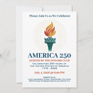 250 Geburtstag der USA Einladung