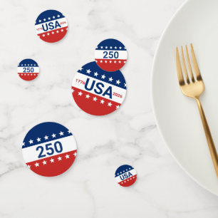 250. Geburtstag der USA feiern Konfetti