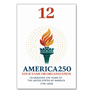 250 Geburtstag der USA Tischnummer