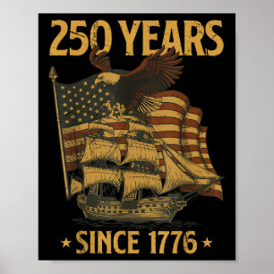 250. Geburtstag Unabhängigkeitstag Weißkopfseeadle Poster