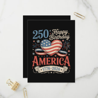 250. Geburtstag USA 250 Jahre Einladungspostkarte