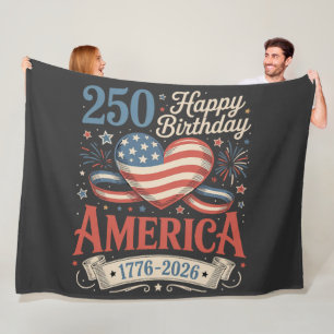 250. Geburtstag USA 250 Jahre Fleecedecke