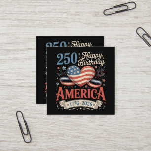 250. Geburtstag USA 250 Jahre Quadratische Visitenkarte