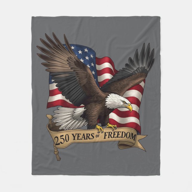250. Geburtstag von Amerika Fleece-Decke Fleecedecke (Vorderseite)