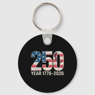 250 Jahr 1776-2026 patriotische Feier Schlüsselanhänger