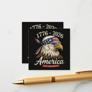 250 Jahr Amerika 1776 2026 Adler Vintage Begleitkarte
