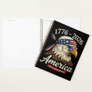 250 Jahr Amerika 1776 2026 Adler Vintage Planer