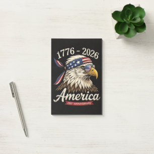 250 Jahr Amerika 1776 2026 Adler Vintage Post-it Klebezettel