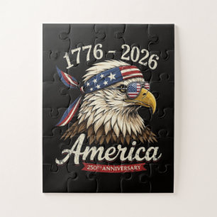 250 Jahr Amerika 1776 2026 Adler Vintage Puzzle