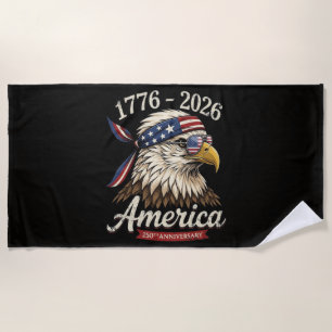 250 Jahr Amerika 1776 2026 Adler Vintage Strandtuch