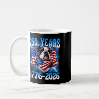 250 Jahr Amerikanisch 250. Jubiläum USA Hund 4. vo Kaffeetasse