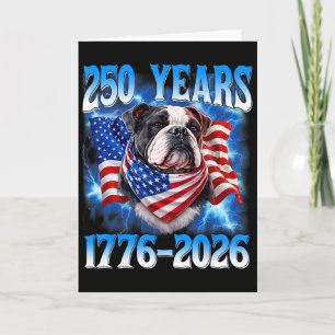 250 Jahr Amerikanisch 250. Jubiläum USA Hund 4. vo Karte