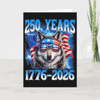 250 Jahr Amerikanische 250. Jubiläum USA Wolf 4. J Karte