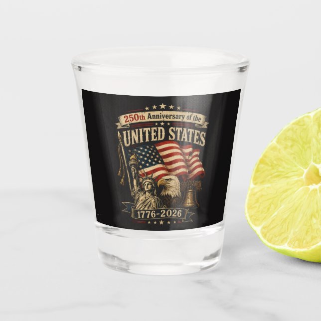 250-Jahr-Feier der USA Schnapsglas (Vorderseite)