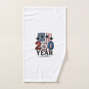 250 Jahr patriotisches Jet Vintage Gravur Shirt De Handtuch