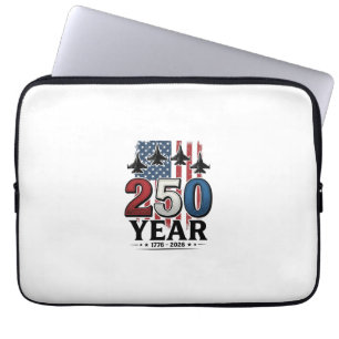 250 Jahr patriotisches Jet Vintage Gravur Shirt De Laptopschutzhülle