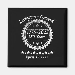 250 Jahre 1775 2025 Concord Lexington Revolutionär Magnet