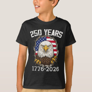 250 Jahre 17762026 Adler Flagge Amerikanisch Patri T-Shirt
