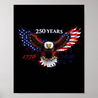 250 Jahre 17762026 Amerikanische Adler-Patriotismu Poster