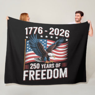 250 Jahre 1776 2026 250. 4. Juli Fleecedecke