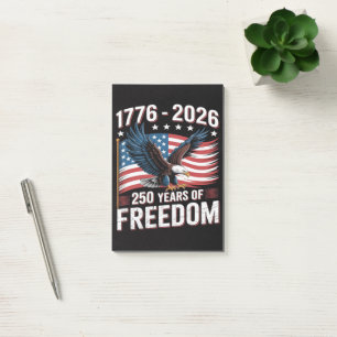 250 Jahre 1776 2026 250. 4. Juli Post-it Klebezettel