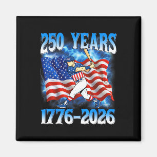 250 Jahre 1776 2026 250. Baseball Amerikanische Fl Magnet