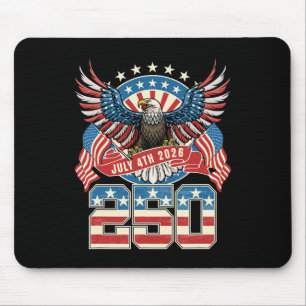 250 Jahre 1776 2026 250. Geburtstag 4. Juli Ame Mousepad