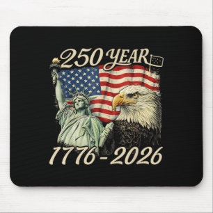 250 Jahre 1776 2026 250. Geburtstag 4. Juli Mousepad