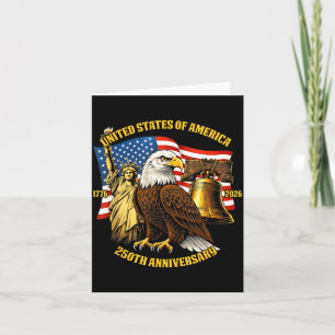 250 Jahre 1776-2026 250. Geburtstag Adler Freiheit Karte