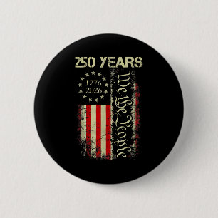 250 Jahre 1776-2026 250. Geburtstag USA-Flagge Pat Button