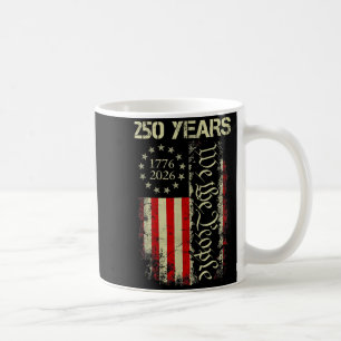 250 Jahre 1776-2026 250. Geburtstag USA-Flagge Pat Kaffeetasse