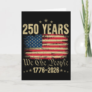 250 Jahre 1776 2026 250. Geburtstag USA-Flagge Wir Karte