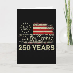 250 Jahre 1776-2026 250. Geburtstag USA-Flagge Wir Karte