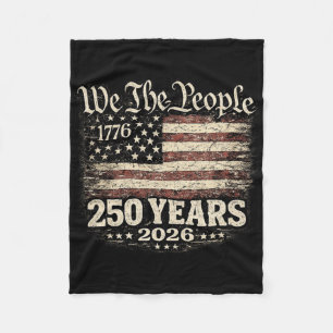 250 Jahre 1776-2026 250. Jubiläum 4. Juli Fleecedecke