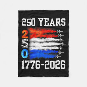 250 Jahre 1776 2026 250. Vintage 4. Juli Amerika Fleecedecke