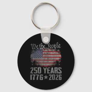 250 Jahre 1776 2026 250. Vintage-amerikanische Fla Schlüsselanhänger