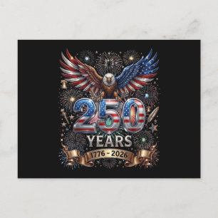 250 Jahre 1776 2026 4. Juli Adler 250. Jahrestag Postkarte