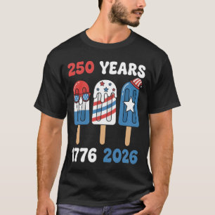 250 Jahre 1776 2026 4. Juli Eiscreme T-Shirt