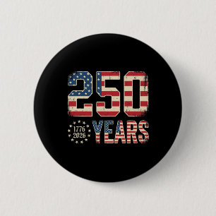 250 Jahre 1776-2026 Amerika Patriotische Flagge 25 Button