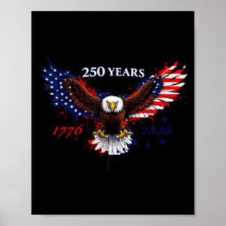 250 Jahre 1776–2026 Amerikanischer Adler Patriotis Poster