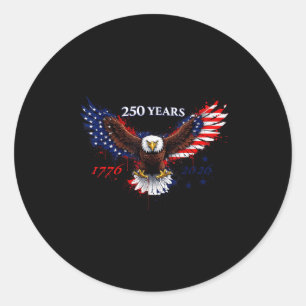 250 Jahre 1776–2026 amerikanischer Adler patriotis Runder Aufkleber