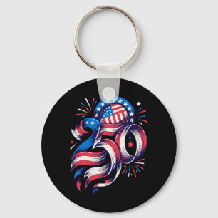 250 Jahre 1776-2026 Flaggenband USA-Jubiläum Schlüsselanhänger