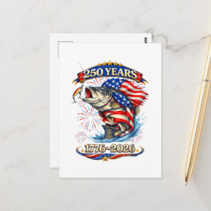 250 Jahre 1776-2026 Forellenangeln Postkarte
