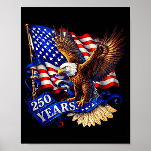 250 Jahre 1776 2026 Geburtstag USA für Männer Frau Poster