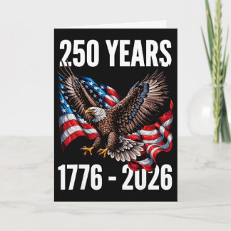 250 Jahre 1776-2026 Patriotische Adlerflagge 2026  Karte