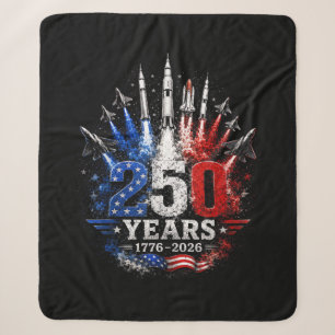 250 Jahre 1776–2026 Patriotische Himmelsfeier Frei Sherpadecke