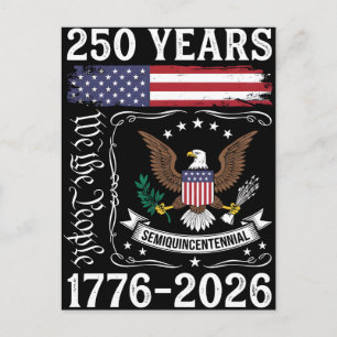 250 Jahre 1776 2026 Semiquincentennial USA Adler A Feiertagspostkarte