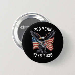 250 Jahre 250. Jubiläum USA 4. Juli Button