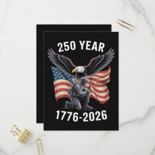 250 Jahre 250. Jubiläum USA 4. Juli  Einladungspostkarte