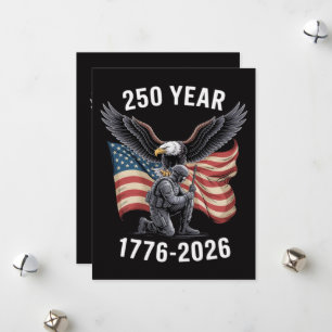 250 Jahre 250. Jubiläum USA 4. Juli Feiertagskarte